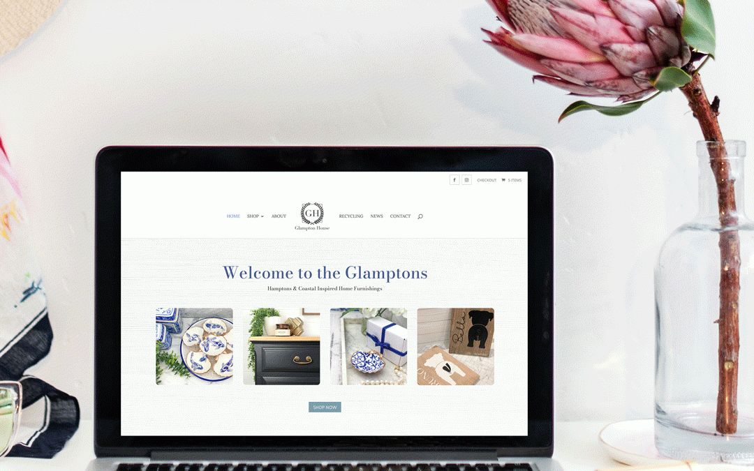 Glampton House website design