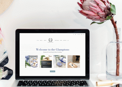 Glampton House e-commerce website design
